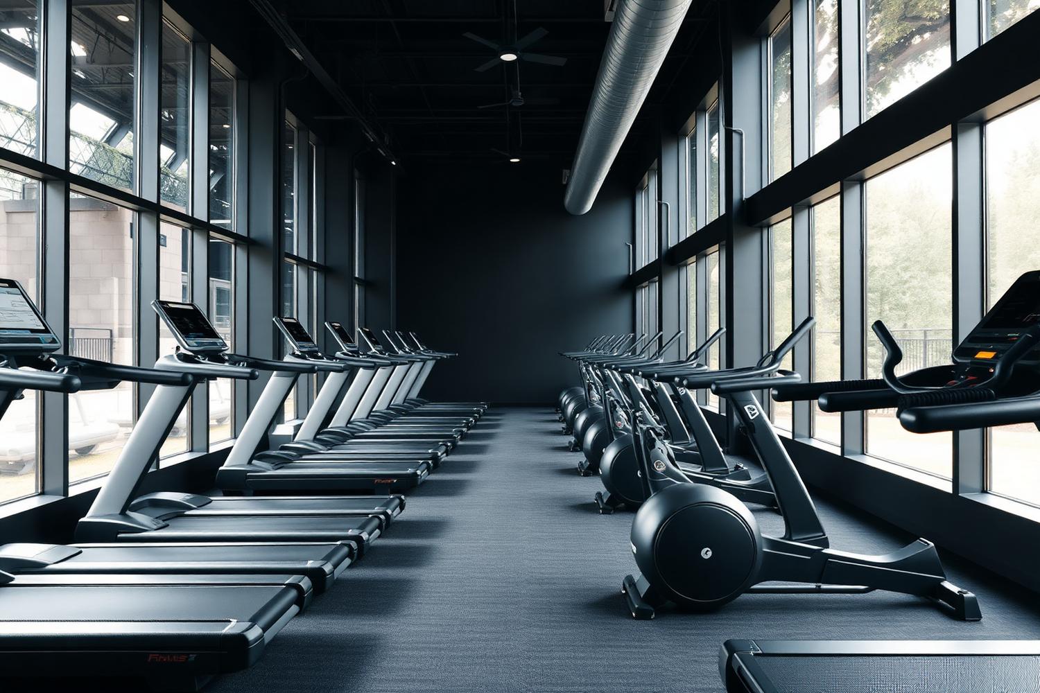 Cardio zone with treadmills